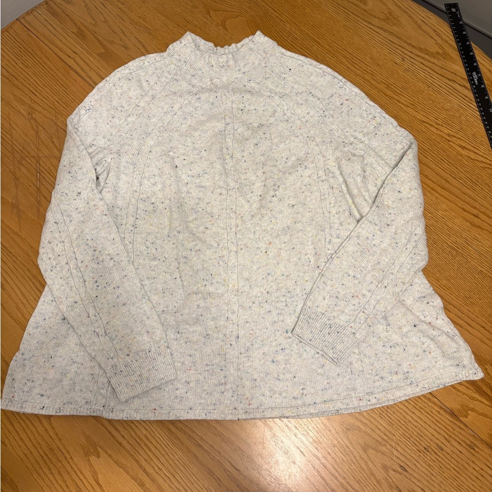 Kim Rogers Multicolor Speckled Sweater Women’s XL Mock Turtleneck Confetti Bell